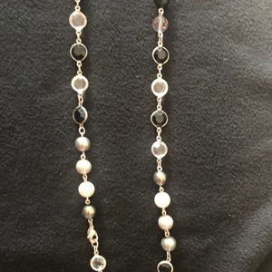 Black mixed bead necklace.